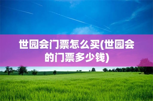 世园会门票怎么买(世园会的门票多少钱)