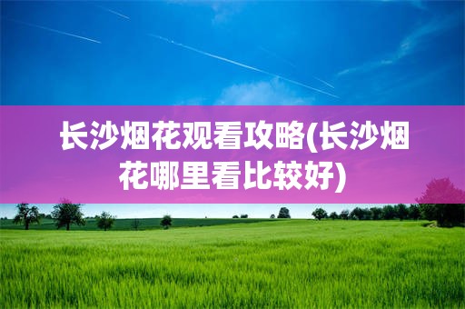 长沙烟花观看攻略(长沙烟花哪里看比较好)