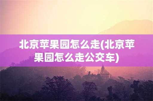 北京苹果园怎么走(北京苹果园怎么走公交车)