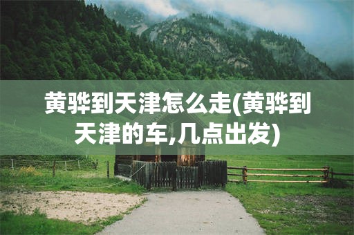 黄骅到天津怎么走(黄骅到天津的车,几点出发)