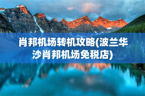 肖邦机场转机攻略(波兰华沙肖邦机场免税店)