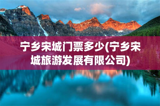 宁乡宋城门票多少(宁乡宋城旅游发展有限公司)