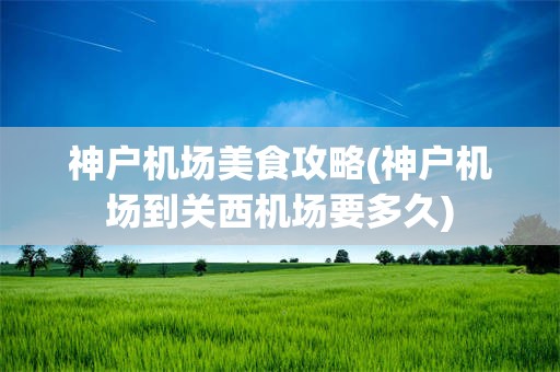神户机场美食攻略(神户机场到关西机场要多久)