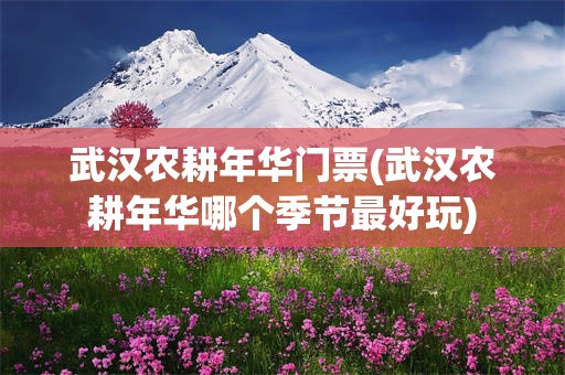 武汉农耕年华门票(武汉农耕年华哪个季节最好玩)