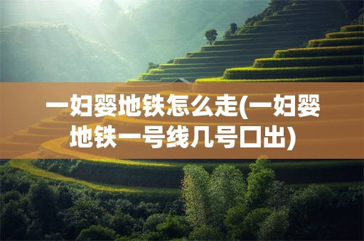 一妇婴地铁怎么走(一妇婴地铁一号线几号囗出)
