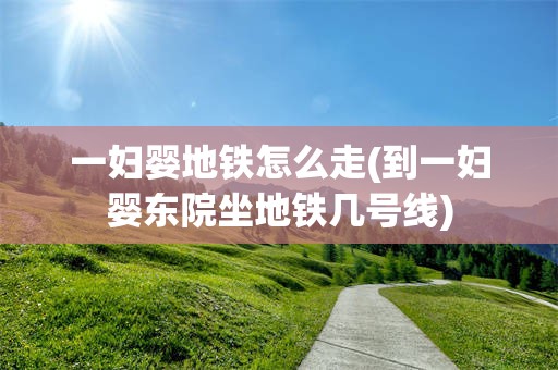 一妇婴地铁怎么走(到一妇婴东院坐地铁几号线)