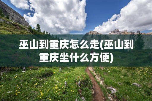 巫山到重庆怎么走(巫山到重庆坐什么方便)
