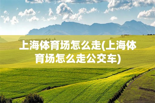 上海体育场怎么走(上海体育场怎么走公交车)