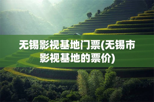 无锡影视基地门票(无锡市影视基地的票价)