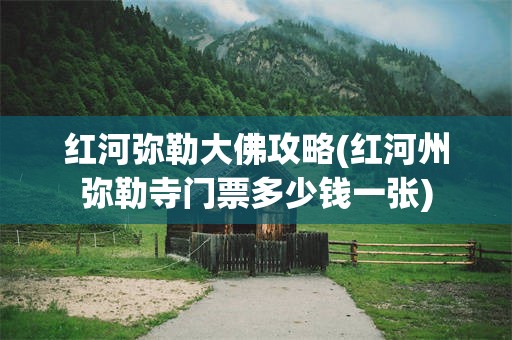 红河弥勒大佛攻略(红河州弥勒寺门票多少钱一张)