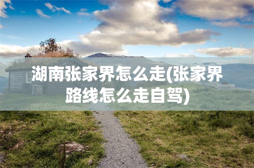 湖南张家界怎么走(张家界路线怎么走自驾)