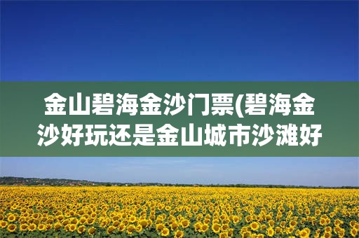 金山碧海金沙门票(碧海金沙好玩还是金山城市沙滩好玩)