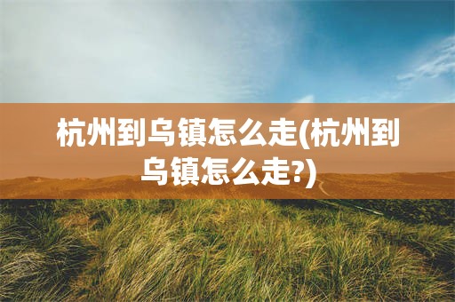 杭州到乌镇怎么走(杭州到乌镇怎么走?)