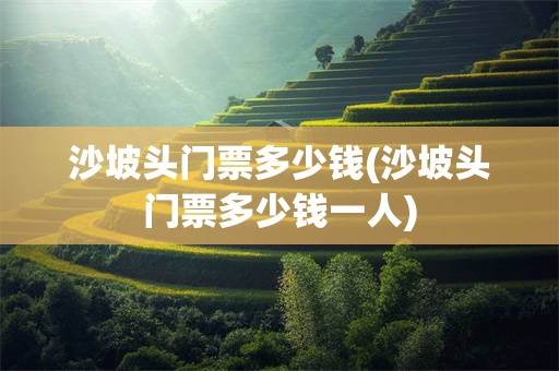 沙坡头门票多少钱(沙坡头门票多少钱一人)