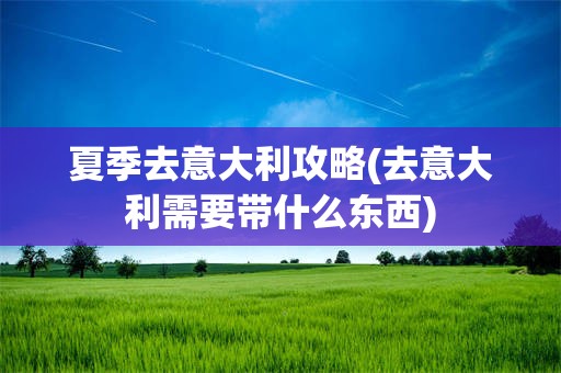 夏季去意大利攻略(去意大利需要带什么东西)