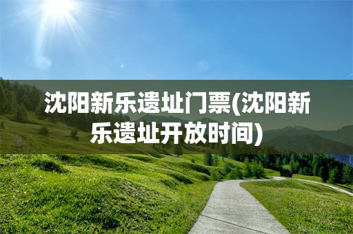 沈阳新乐遗址门票(沈阳新乐遗址开放时间)