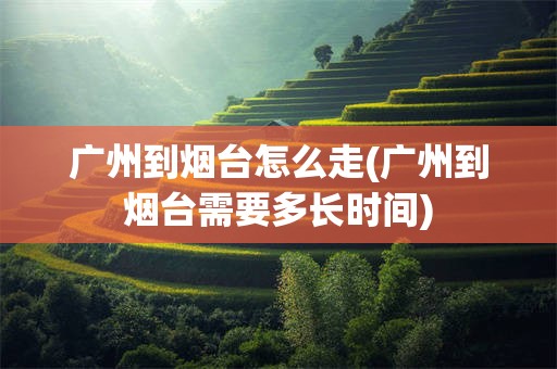 广州到烟台怎么走(广州到烟台需要多长时间)