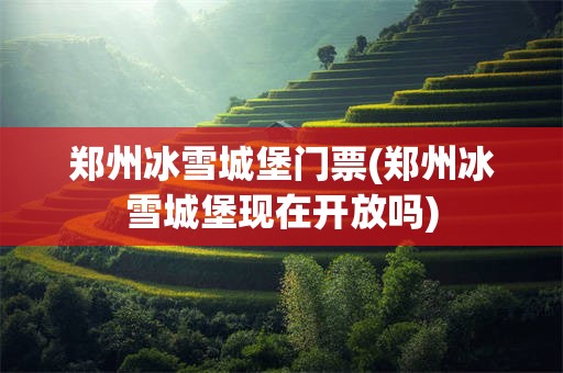 郑州冰雪城堡门票(郑州冰雪城堡现在开放吗)