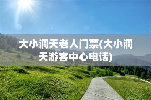 大小洞天老人门票(大小洞天游客中心电话)