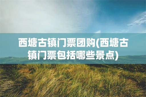 西塘古镇门票团购(西塘古镇门票包括哪些景点)