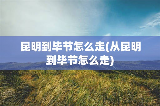 昆明到毕节怎么走(从昆明到毕节怎么走)