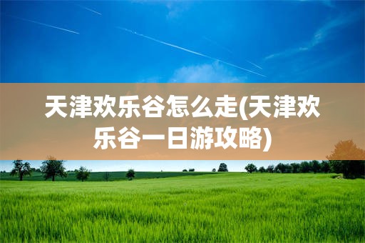 天津欢乐谷怎么走(天津欢乐谷一日游攻略)