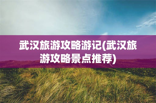 武汉旅游攻略游记(武汉旅游攻略景点推荐)