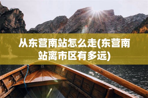 从东营南站怎么走(东营南站离市区有多远)