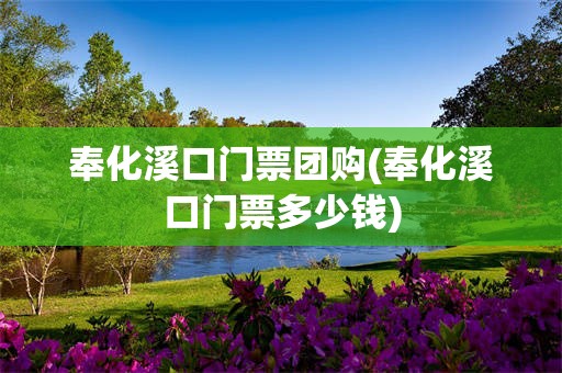 奉化溪口门票团购(奉化溪口门票多少钱)