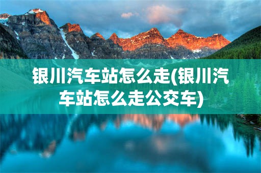 银川汽车站怎么走(银川汽车站怎么走公交车)