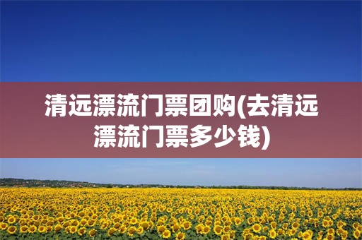 清远漂流门票团购(去清远漂流门票多少钱)