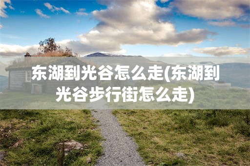 东湖到光谷怎么走(东湖到光谷步行街怎么走)