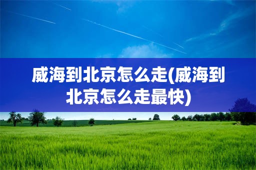 威海到北京怎么走(威海到北京怎么走最快)