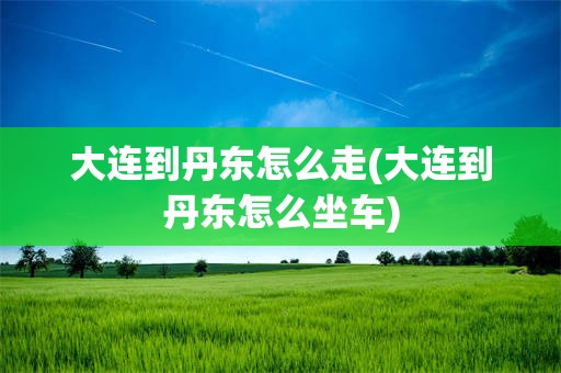 大连到丹东怎么走(大连到丹东怎么坐车)