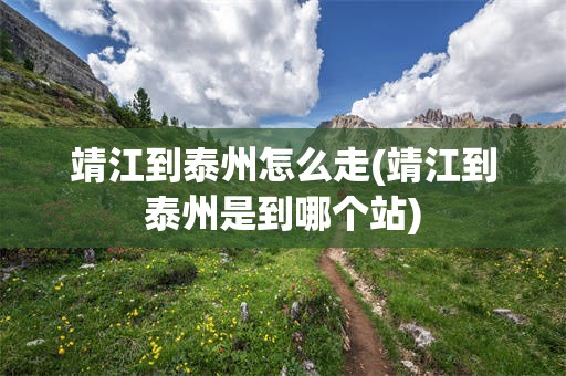 靖江到泰州怎么走(靖江到泰州是到哪个站)