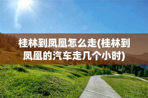 桂林到凤凰怎么走(桂林到凤凰的汽车走几个小时)