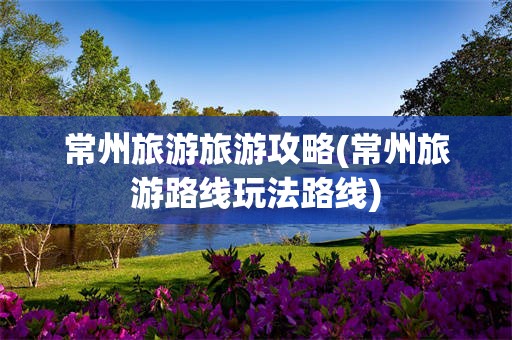 常州旅游旅游攻略(常州旅游路线玩法路线)