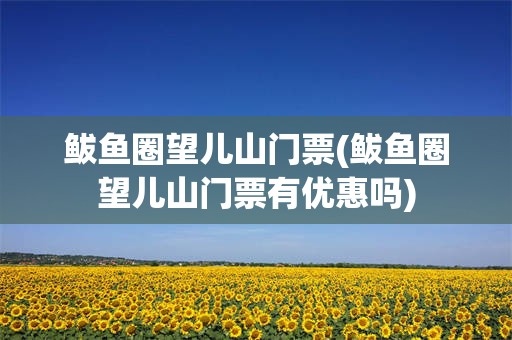 鲅鱼圈望儿山门票(鲅鱼圈望儿山门票有优惠吗)