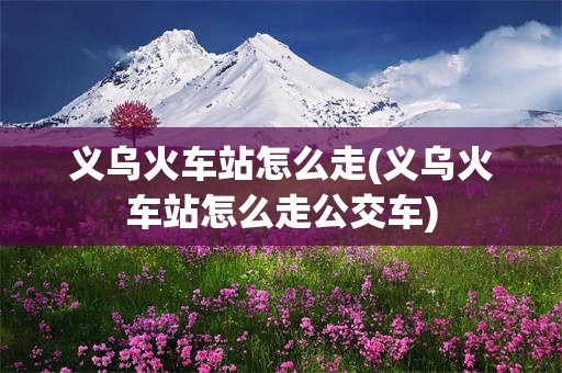 义乌火车站怎么走(义乌火车站怎么走公交车)