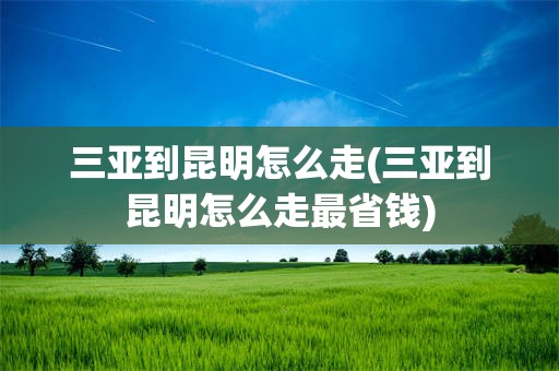 三亚到昆明怎么走(三亚到昆明怎么走最省钱)