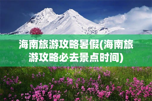 海南旅游攻略暑假(海南旅游攻略必去景点时间)