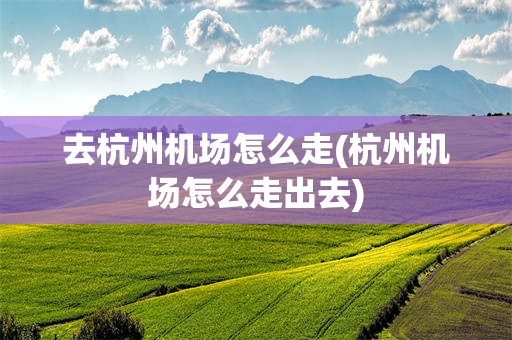 去杭州机场怎么走(杭州机场怎么走出去)