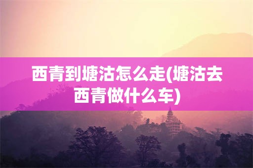 西青到塘沽怎么走(塘沽去西青做什么车)