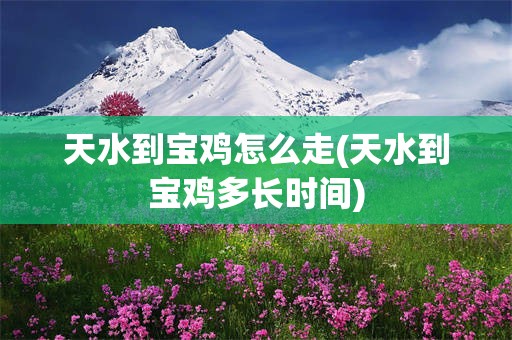 天水到宝鸡怎么走(天水到宝鸡多长时间)