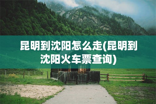 昆明到沈阳怎么走(昆明到沈阳火车票查询)