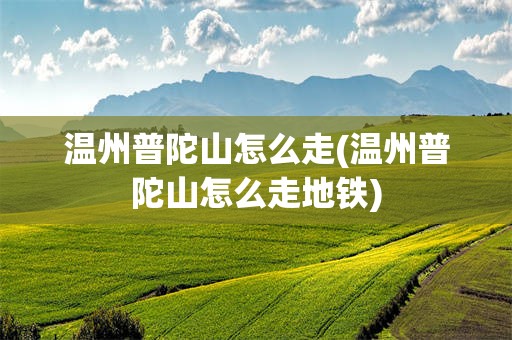 温州普陀山怎么走(温州普陀山怎么走地铁)