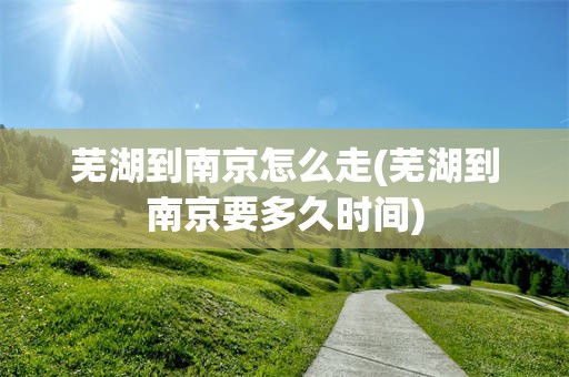 芜湖到南京怎么走(芜湖到南京要多久时间)