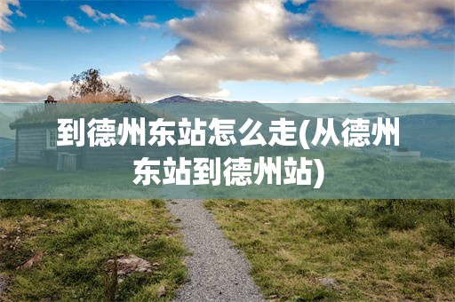 到德州东站怎么走(从德州东站到德州站)