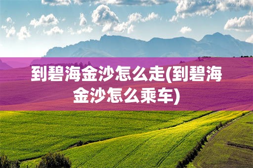 到碧海金沙怎么走(到碧海金沙怎么乘车)