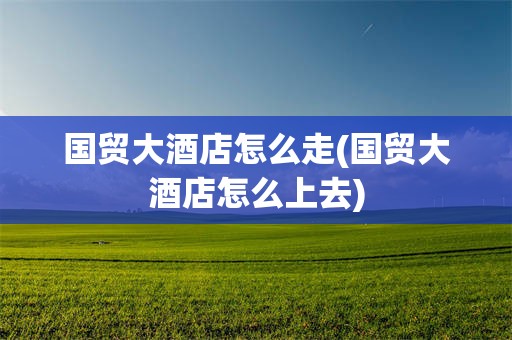 国贸大酒店怎么走(国贸大酒店怎么上去)